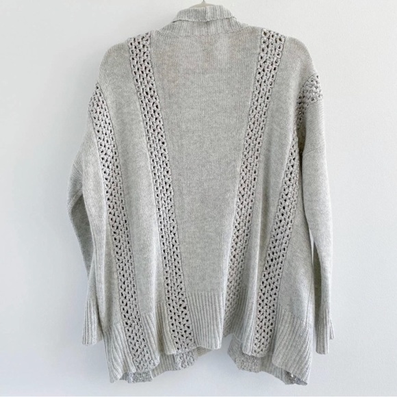 Sundance | Light Gray Open Front Knit Cardigan - Picture 3 of 9